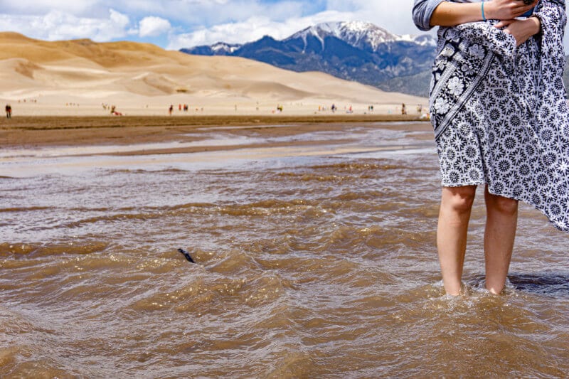 Visiting Medano Creek at the Great National Sand Dunes in Colorado