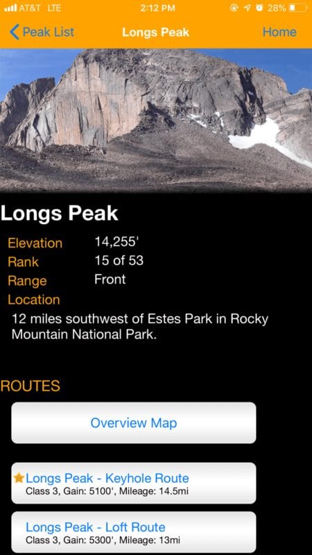 14ers App in Colorado