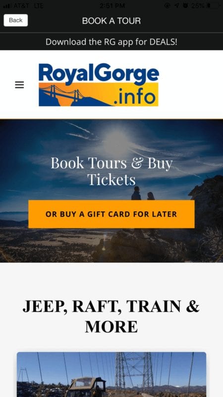 Royal Gorge Info Colorado App