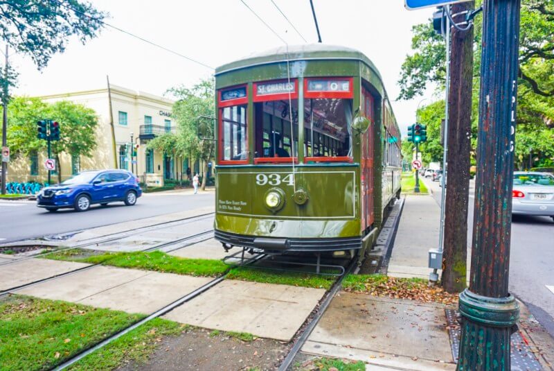 New Orleans Streetcar in Garden District
