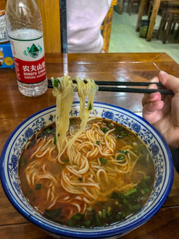 Beef Noodles in Xi'an China