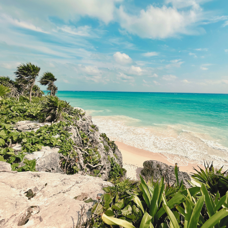 Beach Shot of Tulum Mexico