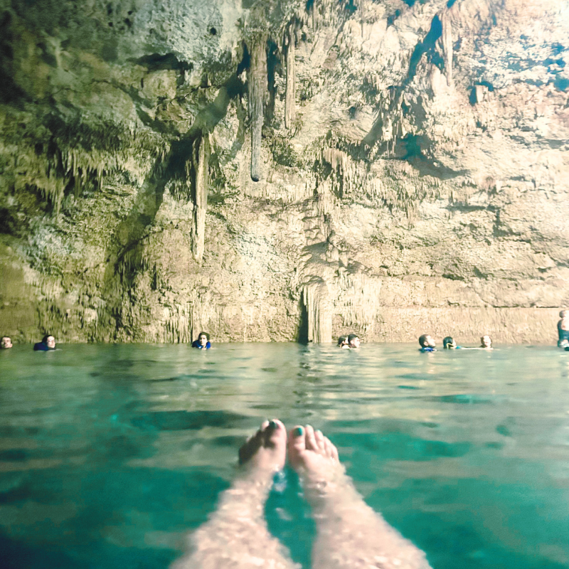 Travel Branyik in a Cenote in Mexico