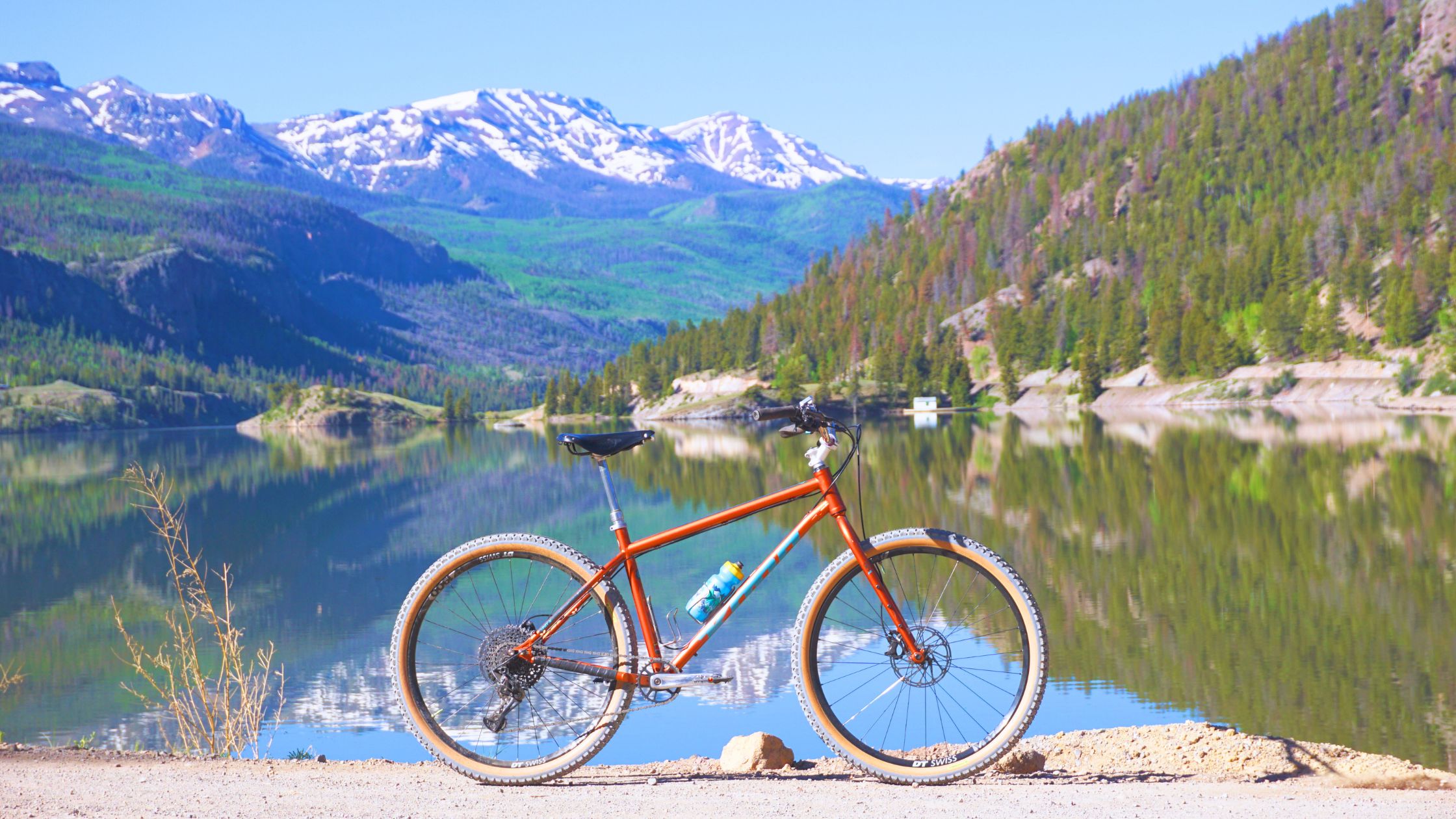 Mountain biking at Lake San Cristobal in Lake City, Colorado