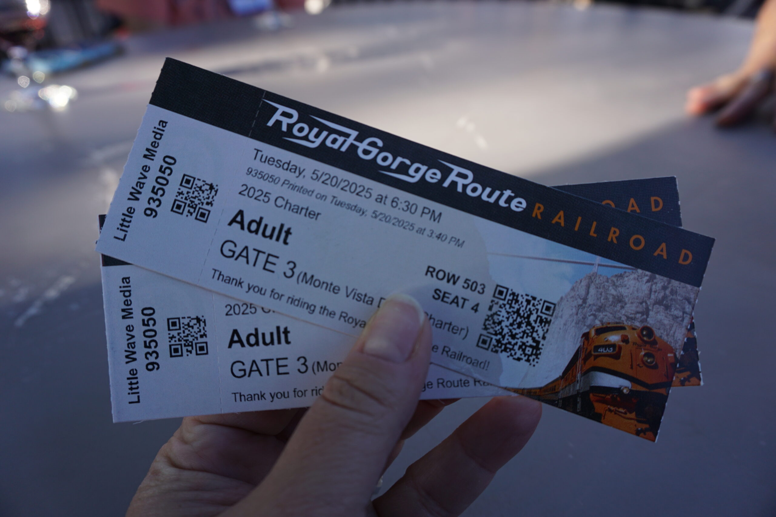 Royal Gorge Route Railroad Tickets